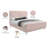 Zara Tufted Upholstered Low Profile Platform Bed-503121307-503121306