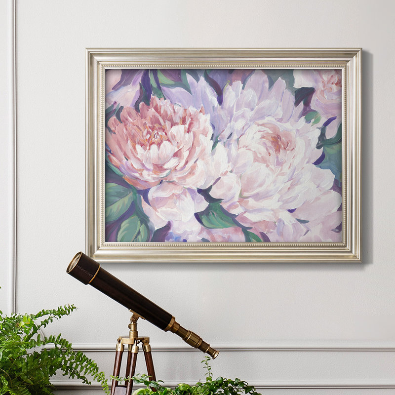 Pivoines en fleurs I - reproduction d'art sur toile, L 25 po x H 21 po