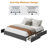 Bed Frame, Platform Bed Frame, Fabric Upholstered With 4 Storage Drawers-365942119