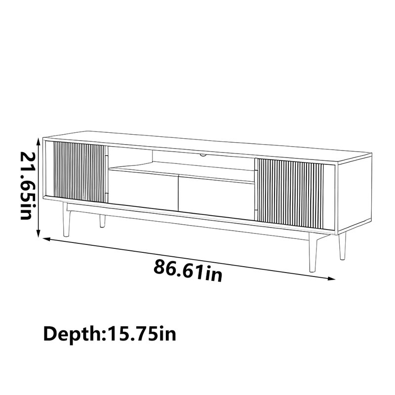 Meuble télé de rangement pour le salon, 86.61"
