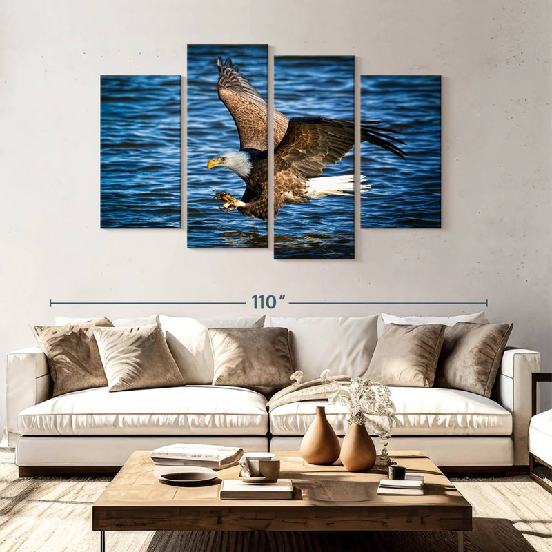 Bald Eagle Fishing, 54" H x 84" W