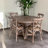 Vintage Style Round Solid Wood Dining Table-663026645