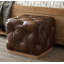 Los Altos Auburn Leather Ottoman
