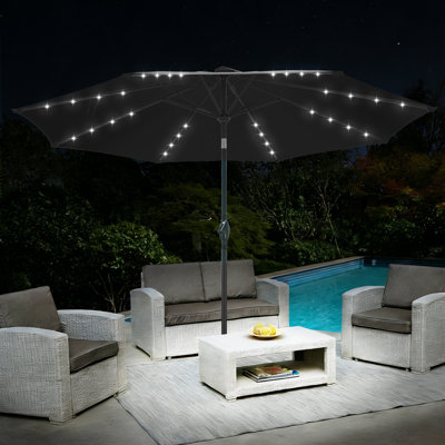 10 ft Solar Patio Umbrellas with Lights