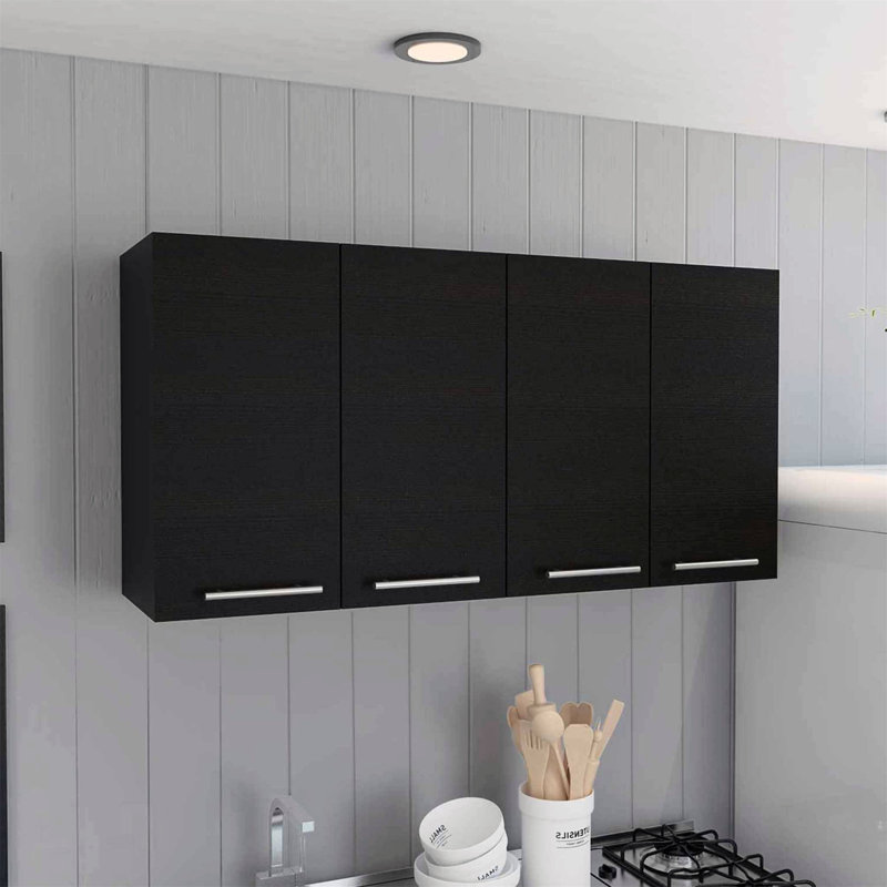 Armoire murale moderne, buffet avec deux cloisons spacieuses et quatre portes pour un rangement élégant