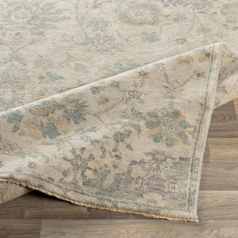 Normandy Wool Floral Area Rug, Rectangle 2' x 3'