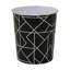 JVL Polypropylene WITH SILVER METAL TRIM ON TOP Decorative Bin