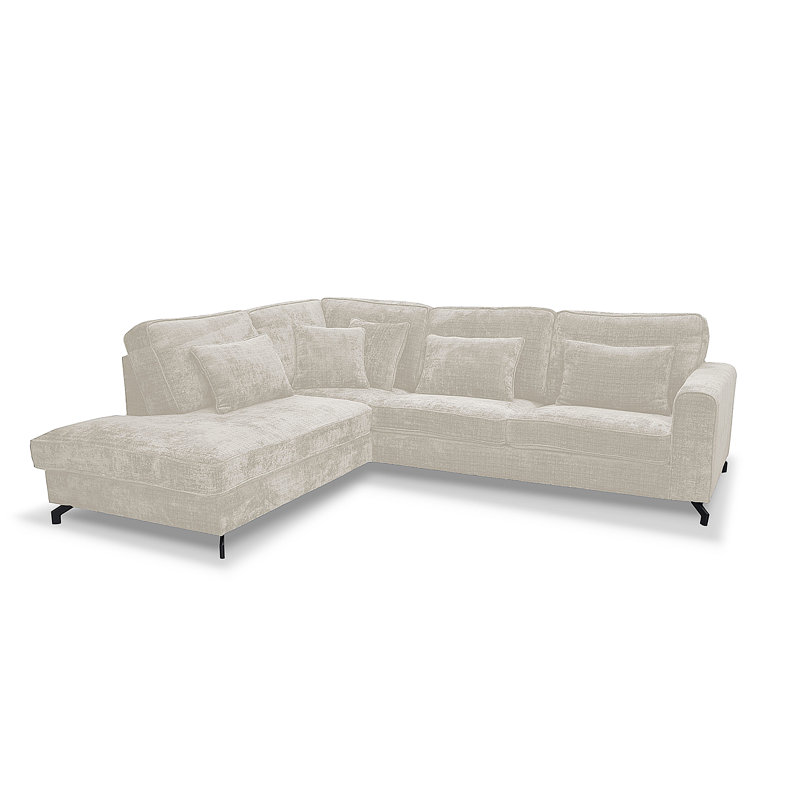 5 Seater Sofa & Chaise, Left Hand Facing, Cream