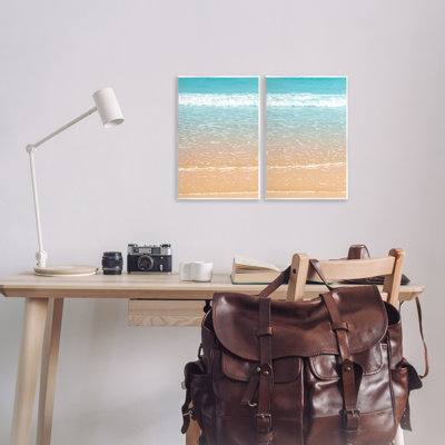 "Vivid Calming Beach Views", ensemble de 2 plaques murales par Nataly White