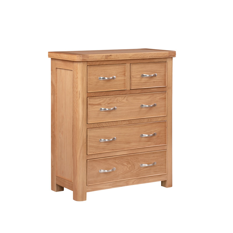 Comfrey 85 cm W Chest of 5 Drawers, Natural