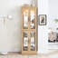 Vitrine lumineuse avec intérieur spacieux - couleur de rangement en verre sophistiqué chêne