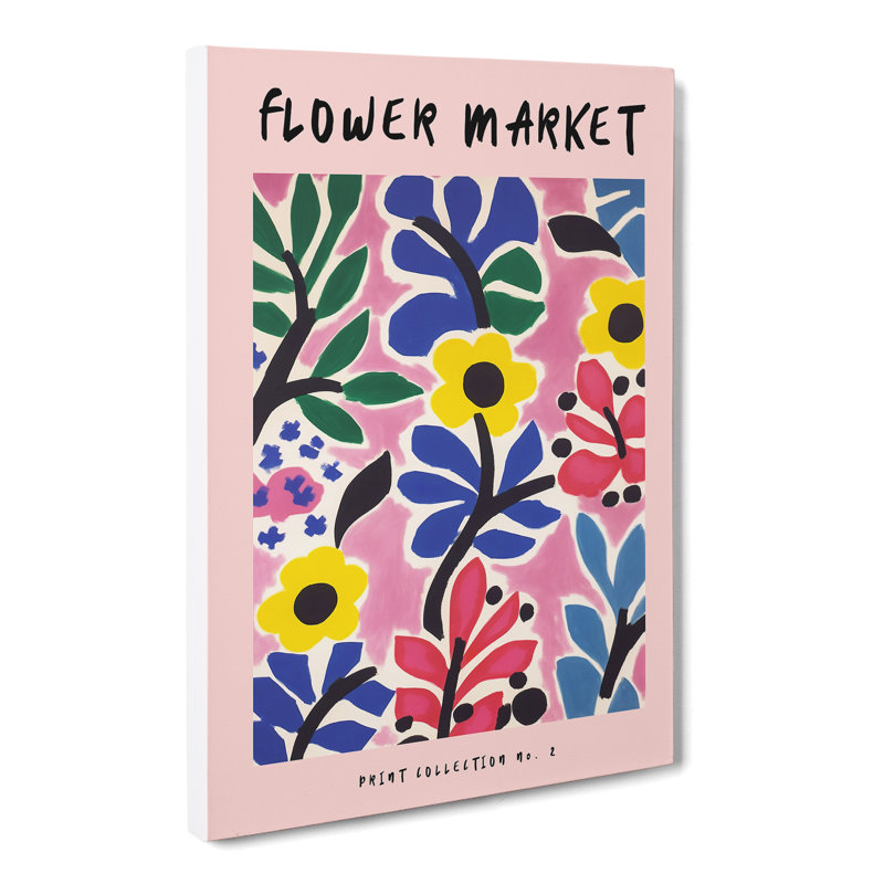 Pink Flower Market Exhibition No.2 - Wrapped Canvas, 50cm H x 35cm W x 3cm D