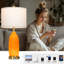 Lampes de table 26 "en verre côtier USB avec contrôle tactile et veilleuse 26"-124582012
