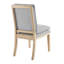 Chaise d'appoint rembourrée en bois manufacturé et en bois massif Gunanidhi