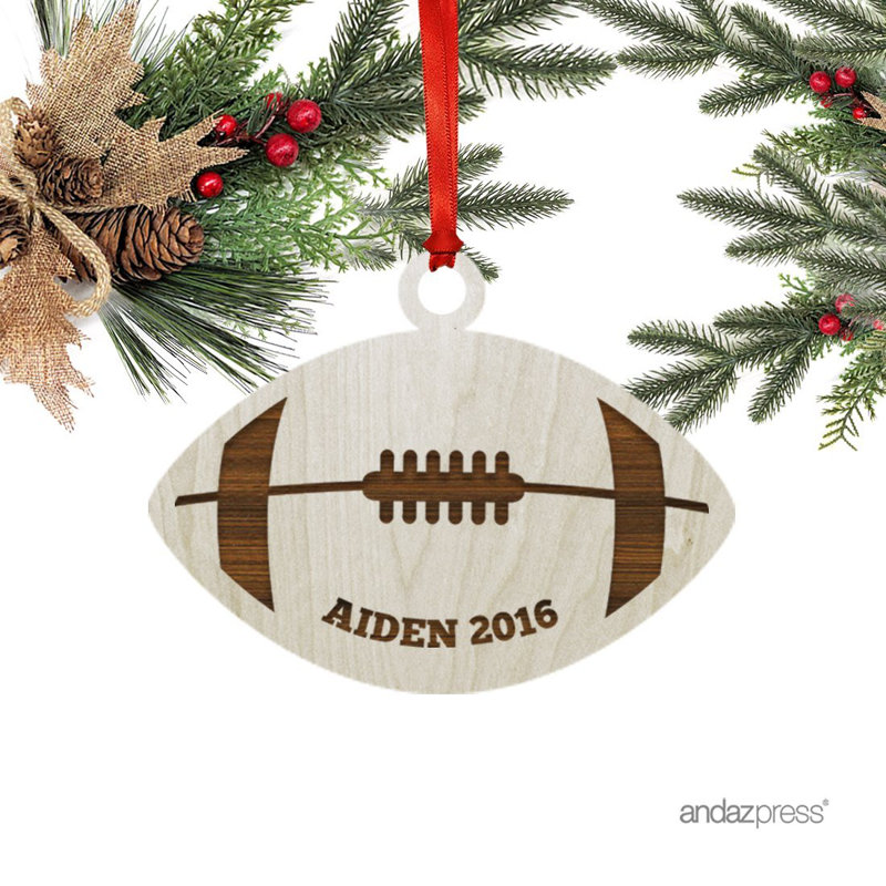Wood Sports Holiday Shaped Ornament, Yes