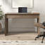 Bureau rectangulaire en chêne gris antique Harlan-64915561