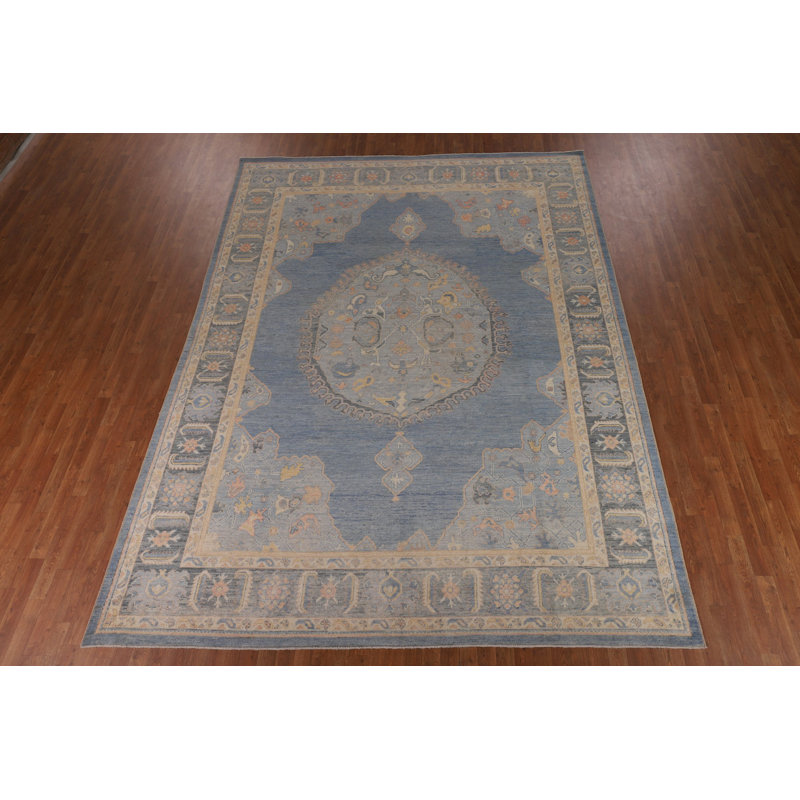 Tapis bleu Oushak 9 x 13