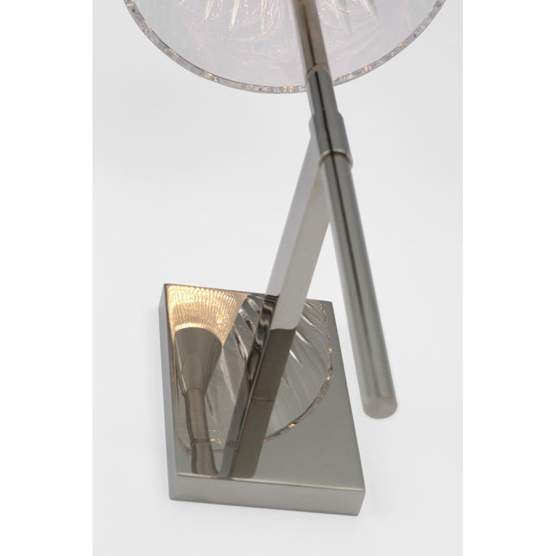 Waterford Blaze Sconce with Clear Crystal, 13.75" H x 5.75" W x 7.75" D, Polished Nickel