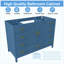 Armoire de meuble-lavabo 48 po, armoire de rangement autoportante avec 2 portes doubles à fermeture douce et 9 tiroirs coulissants pour salle de bain