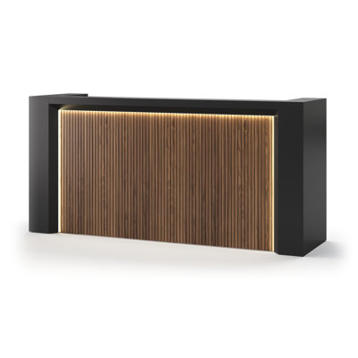 6 Person Rectangle Synthetic Laminate Reception Desk
