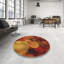 Tapis orange à motif géométrique-275160300