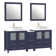 Karson 72'' Double Bathroom Vanity with Engineered Marble Top with Mirror