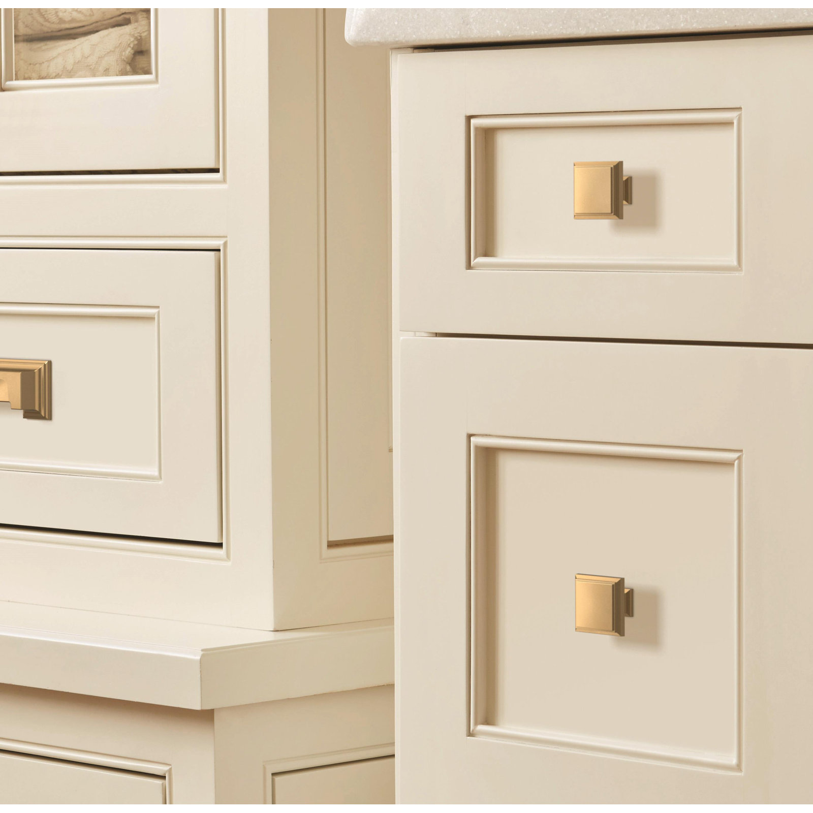 Appoint Square Cabinet Knob, Champagne Bronze