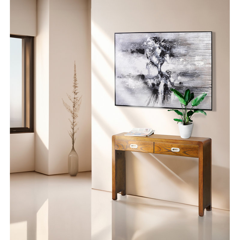 Flash 110cm Solid Wood Top Console Table