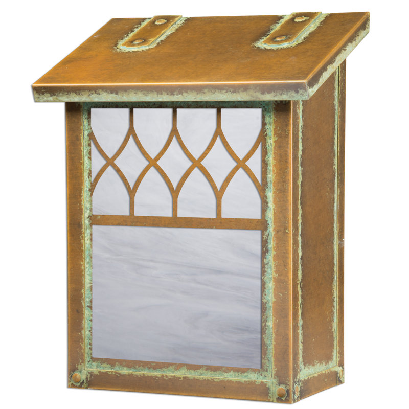 Boîte aux lettres murale window, Vert nouveau, Blanc vaporeux