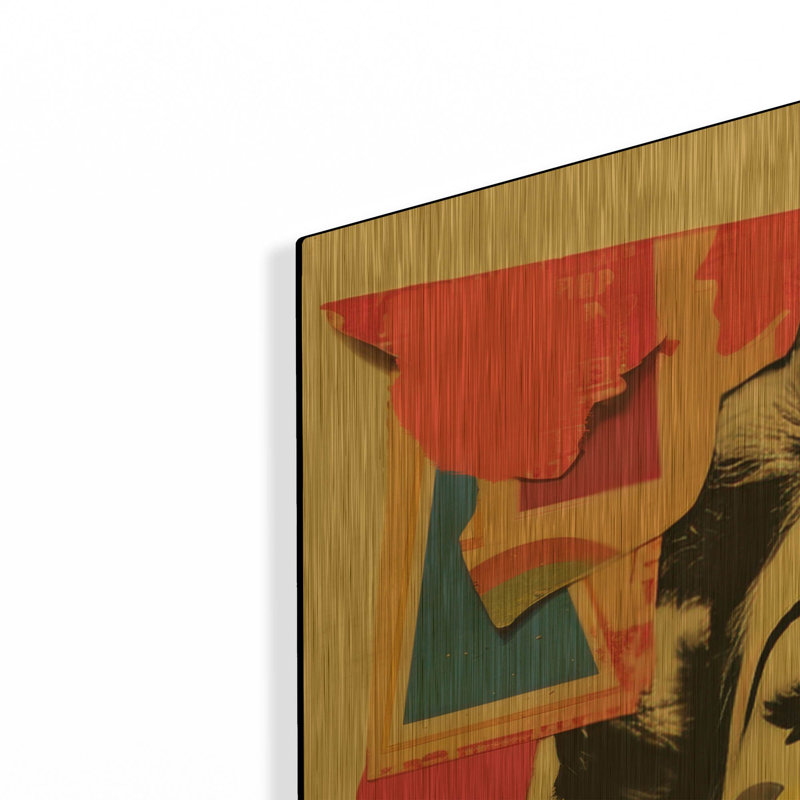 «Pop Art Diva 27» par Irena Orlov, art mural en métal doré, 12 po x 12 po, 36 po x 36 po