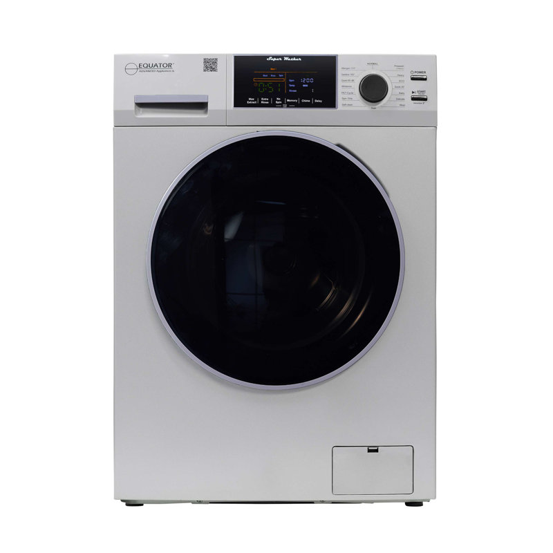 Laveuse compacte Equator 1,6 pi3 / 15lbs Sani Allergen Pet Cycle 15 programmes 110v, Argent argent