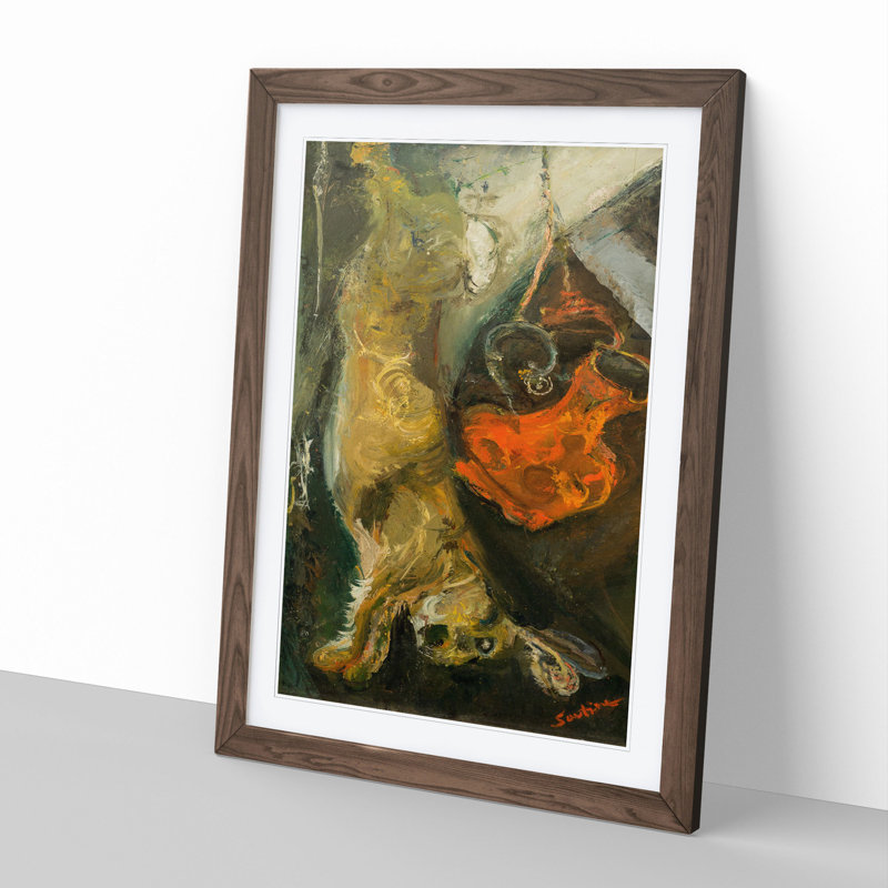 Rabbit Carcass by Chaim Soutine - Picture Frame Painting, 36cm H x 27cm W x 2cm D, Walnut Framed