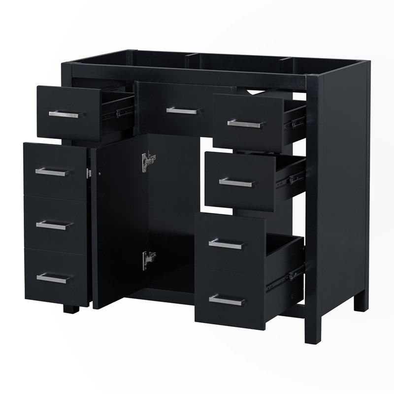 Meuble-lavabo 36 po sans lavabo, Noir, noir, noir, noir