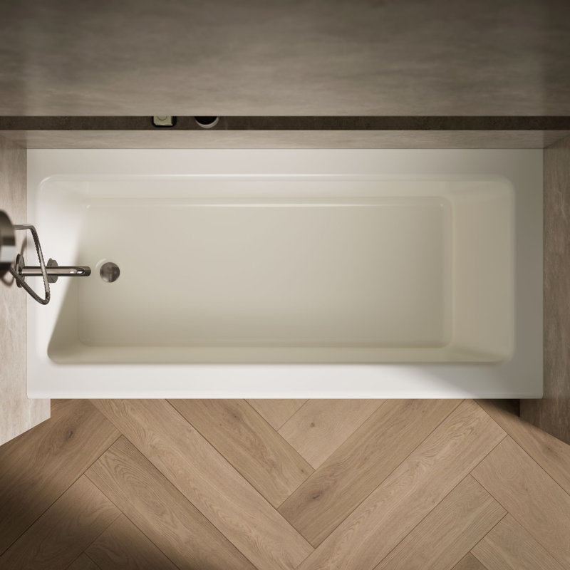 Bellwether® Alcove 66" x 32" Soaking Bathtub, Biscuit