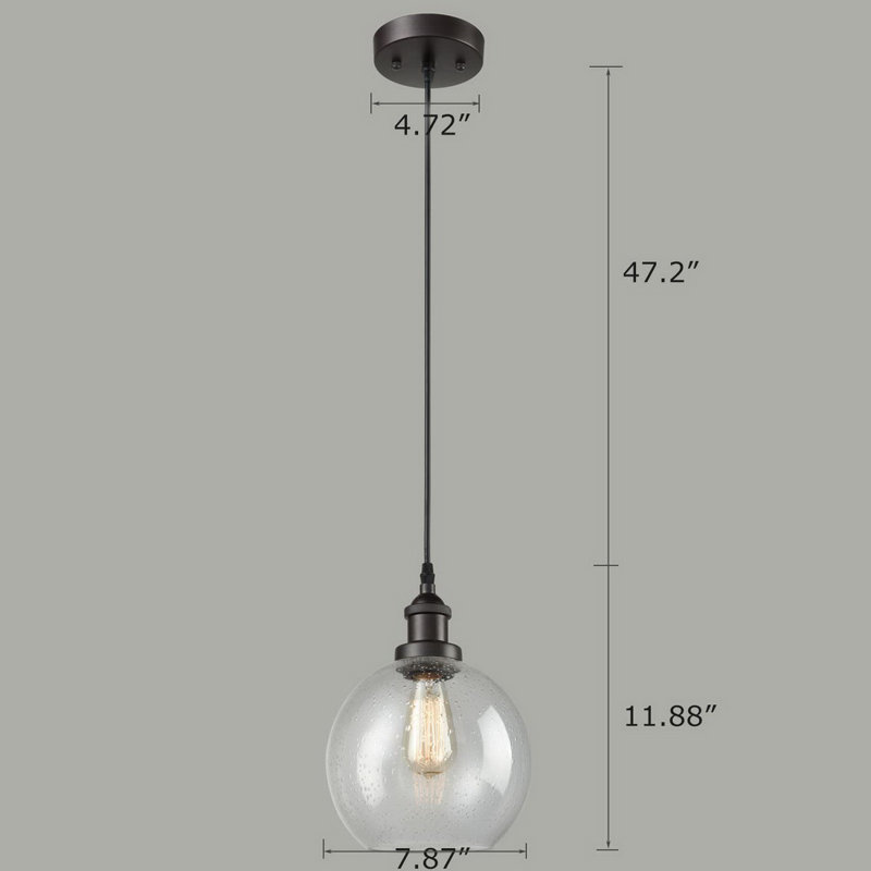 Pitts 1 - Light Oil Rubbed Bronze Single Pendant