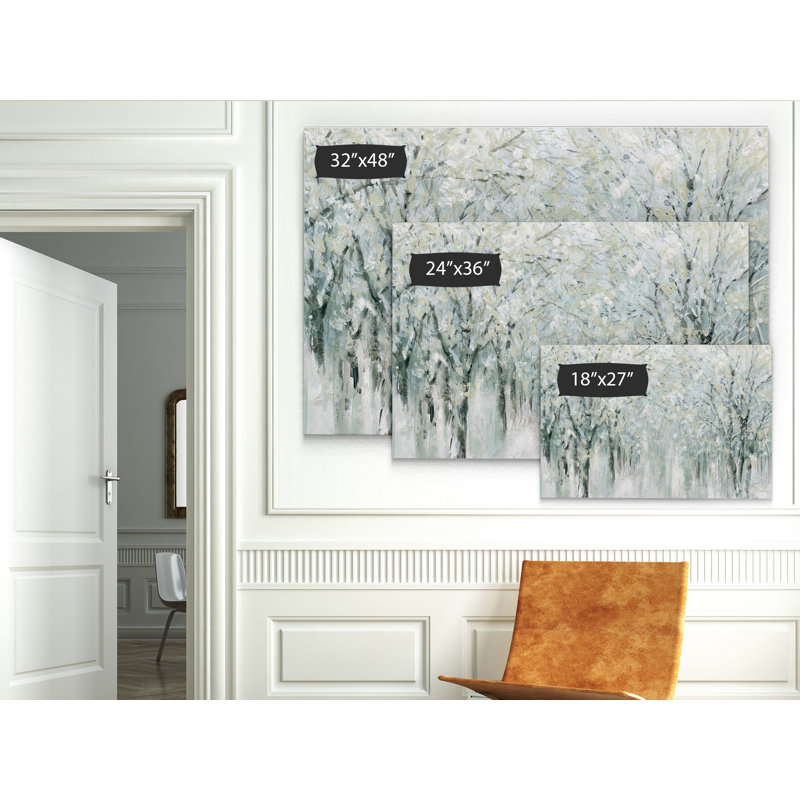 Reproduction « Winter Mist » Arfah, H 32 po x l 48 po, Toile tendue, Sans cadre