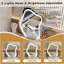 Coiffeuse avec miroir à DEL et rangement - Le bureau de maquillage blanc comprend 3 tiroirs, 2 tablettes ouvertes et 4 armoires cachées (portes transparentes) - 3 modes d'éclairage réglables - Idéal pour la chambre à coucher ou le salon