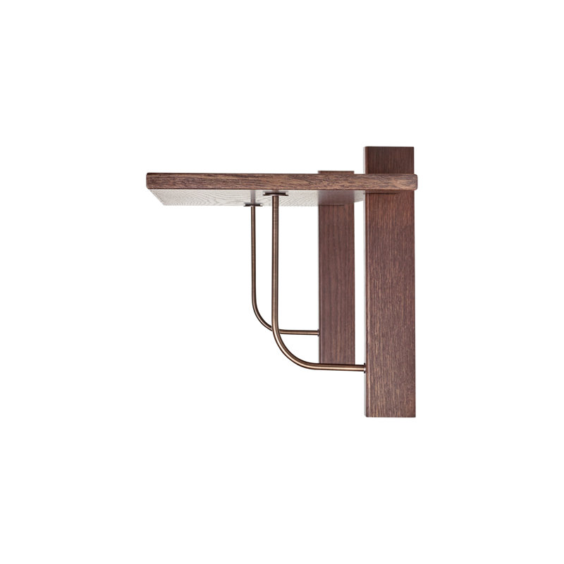 Corbel Shelf, Long, Dark Stained Oak