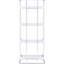 Bibliothèque de bureau à 4 tablettes en blanc brillant - Stable Support Contemporary