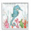 « Seahorse On Rustic Plank Motif encadré sur bois» par Emma Leach, impression