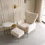 Chaise d'appoint moderne avec repose-pieds