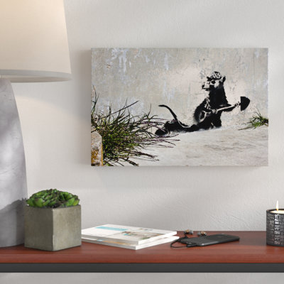 Dig This by Banksy - Wrapped Canvas Print