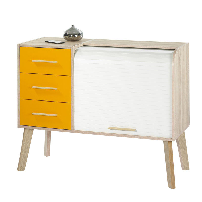 Caruso 110.4cm Sideboard, Oak/Mandarine