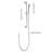 Handheld Shower With 28 - Inch Slide Bar And 59 Hose, Adjustable Height Feature, Brushed Nickel Stainless, Relaxing Experience Finish, Robust Stainless Steel Build, Multiple Spray Options