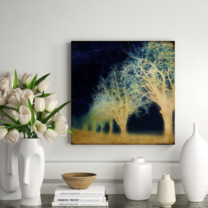 Indigo Path IV Print by Mari Urasawa, Glass Coat, 24" H x 24" W