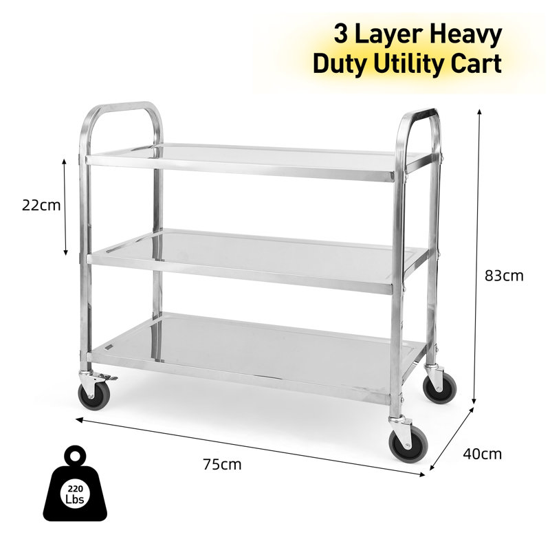 Utility Cart, 29.5" H x 32.7" W x 15.7" D