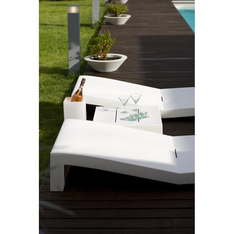 Jut Plastic/Resin Dining Table, Ice