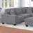 Laf Loveseat With Usb Port Modern Style 5Pc Sectional Set Corner Wedge Armless Chair Cocktail Ottoman Raf Loveseat With Storage Fog Finish Primary Living Room-885976424