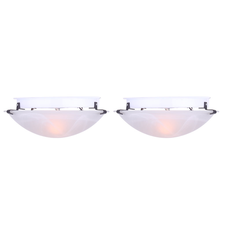 Bertenshaw Glass Flush Mount, Oil Rubbed Bronze