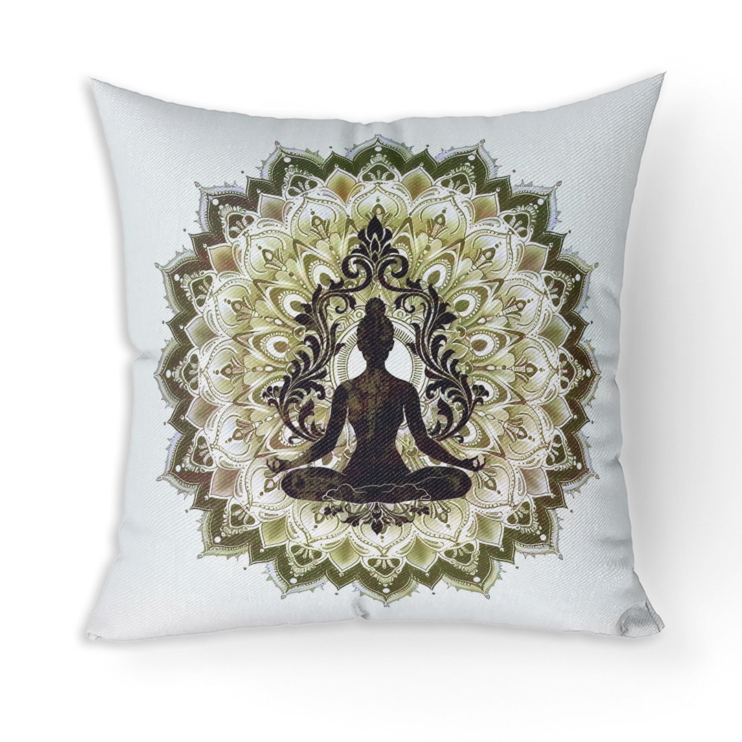 Inner Peace Circle Indoor/Outdoor Square Cushion mit Füllung